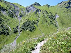 Up towards the saddle