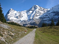 looking back up to the M&ouml;nch