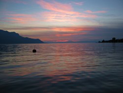 Sunset over Lac Leman