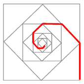 diagram showing the paths broken into halfway steps